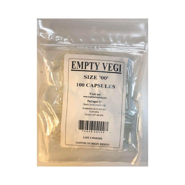 Trade Empty Vegetable Capsules Size "00" - 100 Capsules