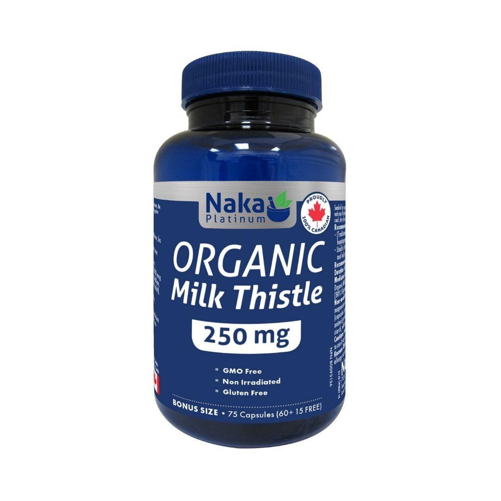 Naka Platinum Organic Milk Thistle 250 mg - 75 Capsules