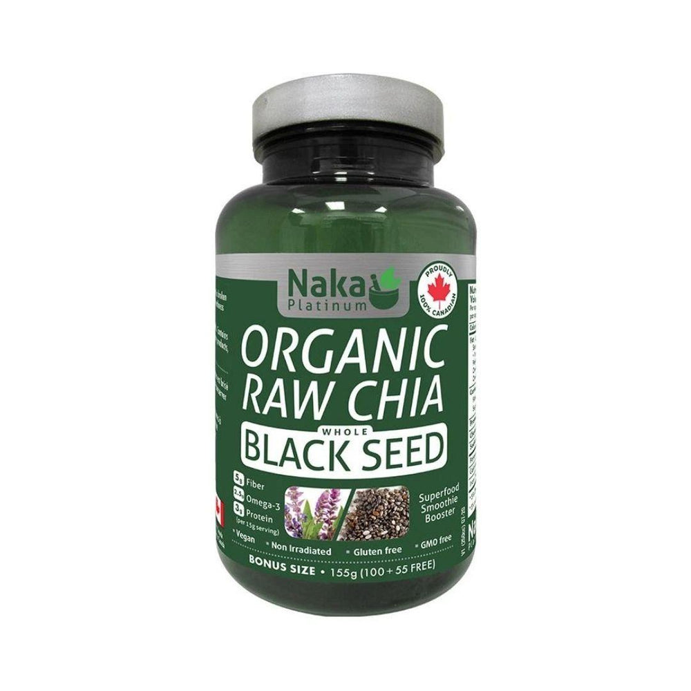 Naka Platinum Organic Raw Chia (Whole Black Seed) - 155 g