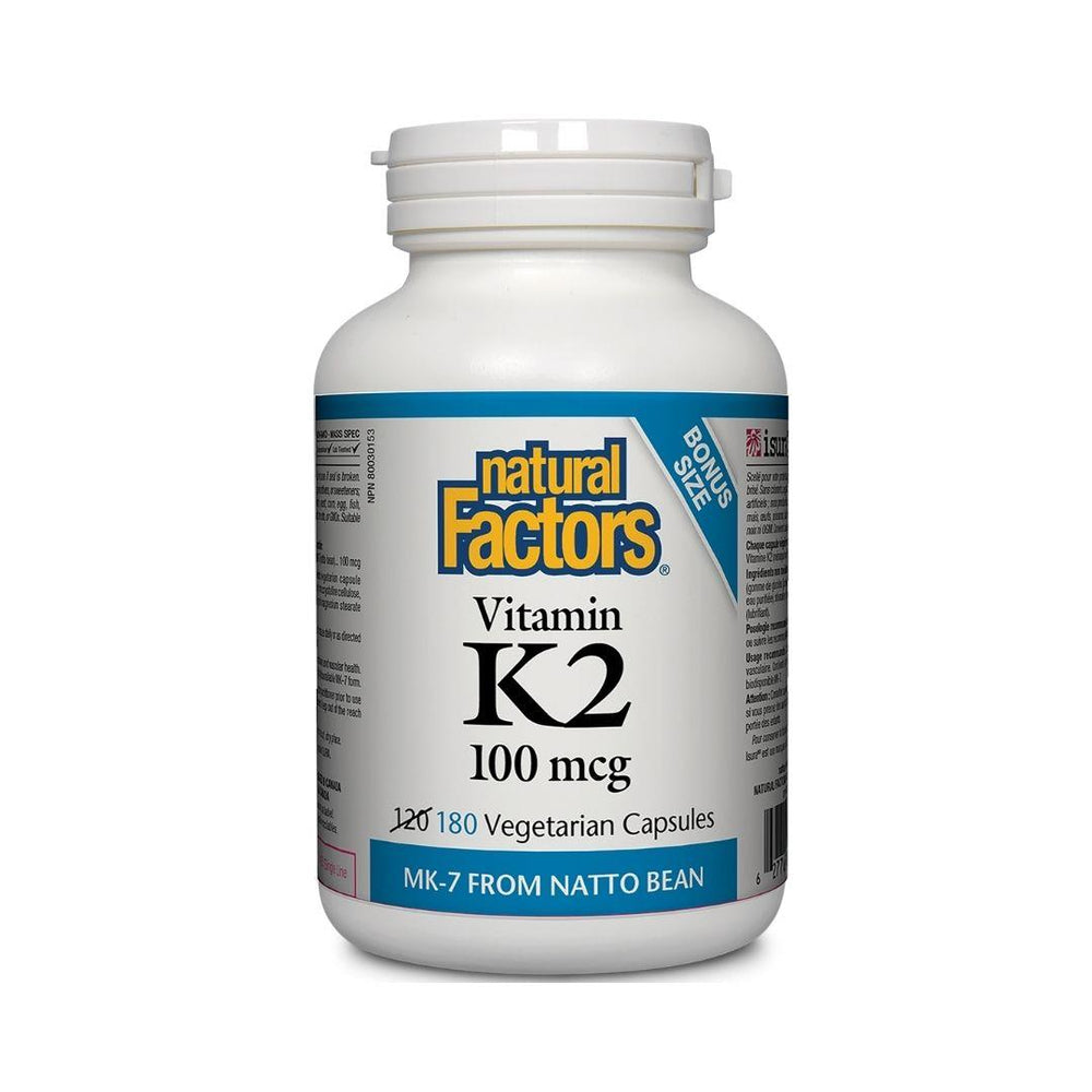 Natural Factors Vitamin K2 100 mcg - 180 Capsules
