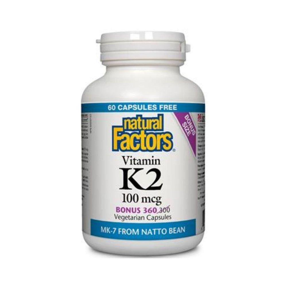 Natural Factors Vitamin K2 100 mcg - 360 Capsules
