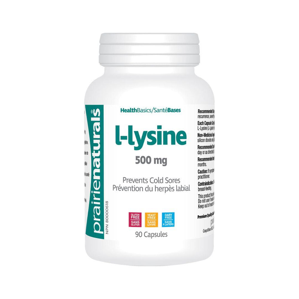 Prairie Naturals L-Lysine (500 mg) - 90 Capsules