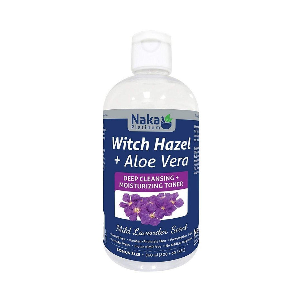 Naka Platinum Witch Hazel + Aloe Vera (Mild Lavender Scent) - 360 m L
