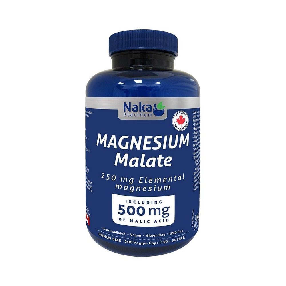 Naka magnesium malate with oxide- 200 caps