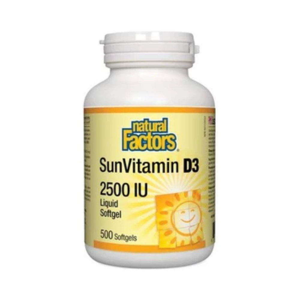 Natural Factors SunVitamin D3 2500 IU - 500 Softgels