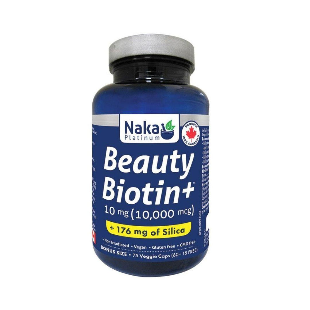 Naka Platinum Beauty Biotin+ 10,000 mcg - 75 Capsules