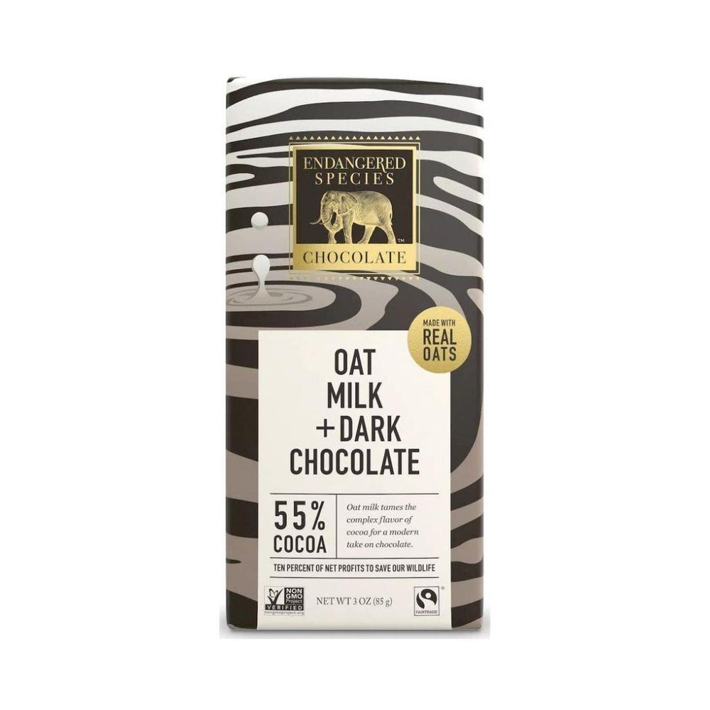 Endangered Species Chocolate Oat Milk + Dark Chocolate (55% Cocoa) - 85 g