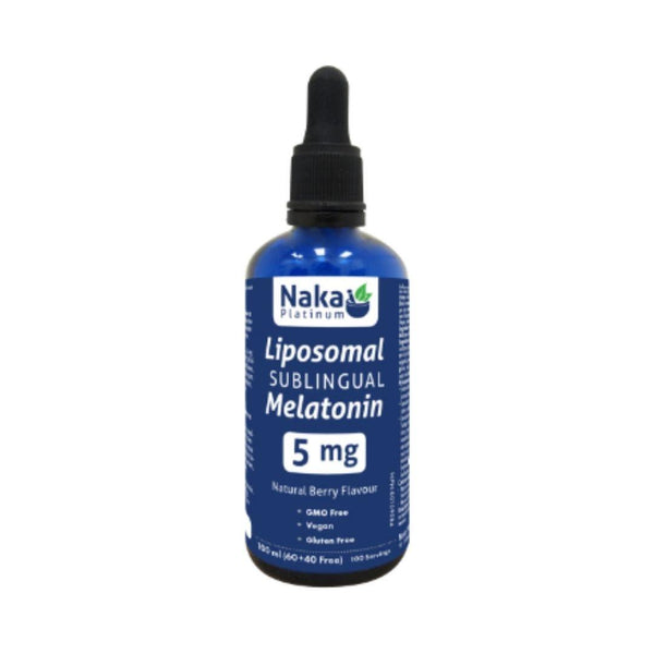 Naka Platinum Liposomal Sublingual Melatonin 5 mg (Natural Berry Flavour) - 100 mL