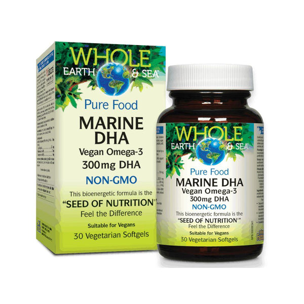 Whole Earth and Sea Marine DHA 200mg - 30Vegetarian SoftGels