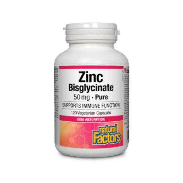 Natural Factors Zinc Bisglycinate - 50 mg