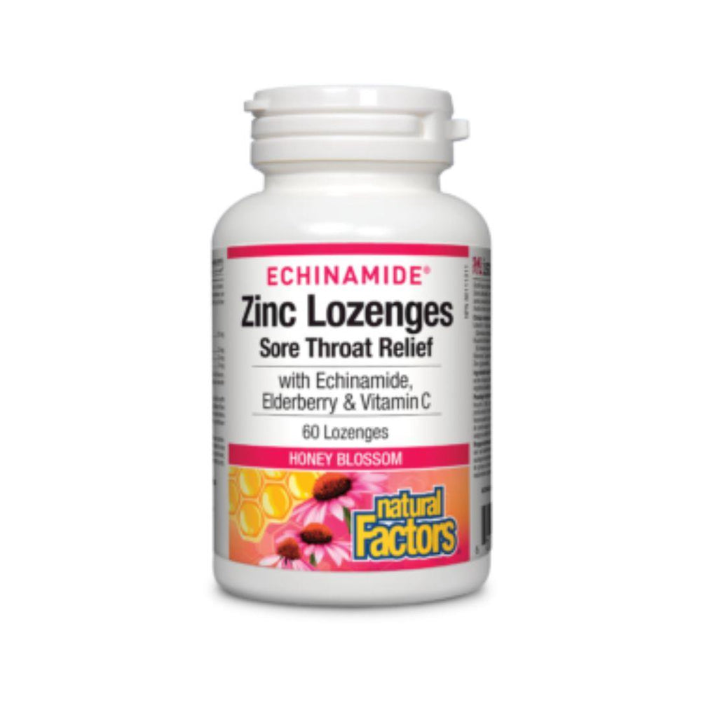Natural Factors Zinc Lozenges, Honey Blossom - 60 lozenges