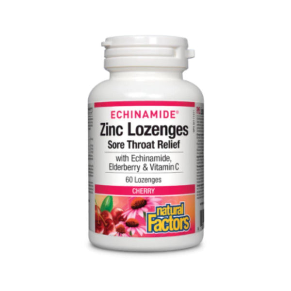 Natural Factors Zinc Lozenges, Cherry - 60 lozenges