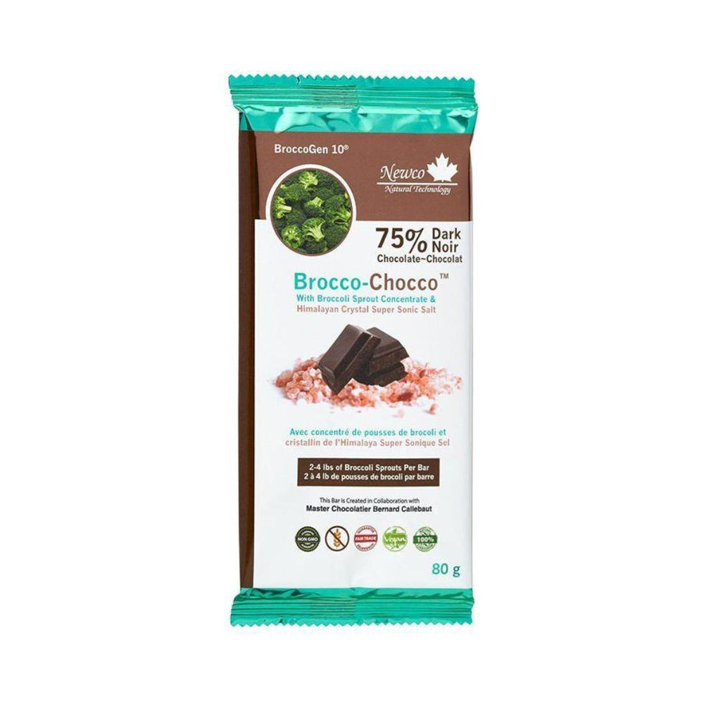 Newco Brocco-Chocco 75% Dark Chocolate (with Himalayan Salt) - 80 g