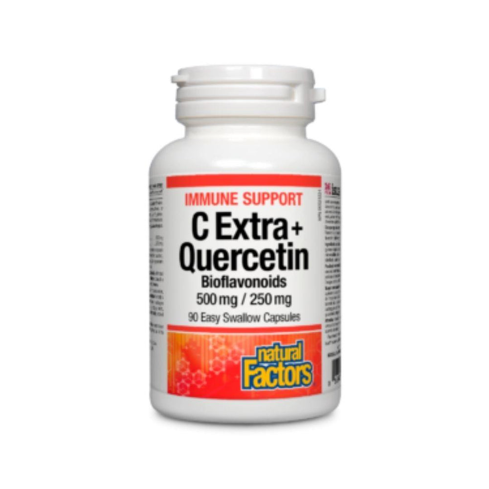 Natural Factors C Extra + Quercetin Bioflavonoids 500mg each - 90 Tablets