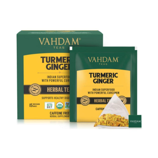 Vahdam Teas Turmeric Ginger - 15 Tea Bags