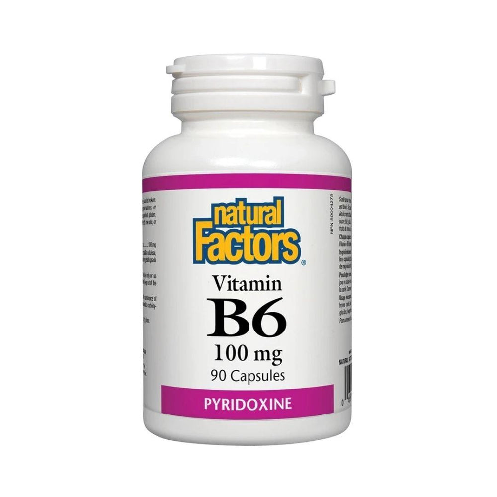 Natural Factors Vitamin B6 (Pyridoxine) 100 mg - 90 Capsules