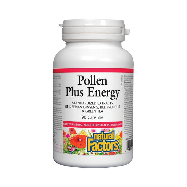 Natural Factors Pollen Plus Energy - 90 Capsules