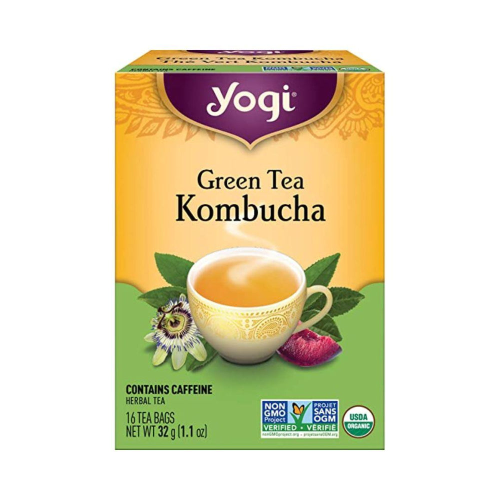 Yogi Green Tea Kombucha (Contains Caffeine) - 16 Tea Bags