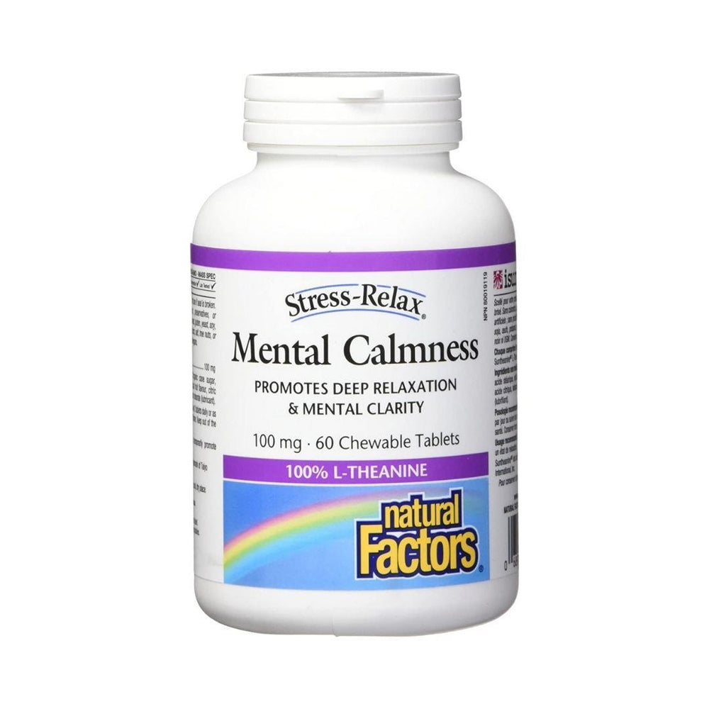 Natural Factors Mental Calmness (L-Theanine) 100 mg - 60 Chewable Tablets