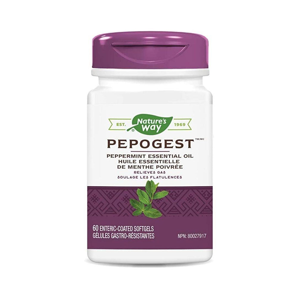 Nature's Way Pepogest (Peppermint Essential Oil) - 60 Enteric-Coated Softgels