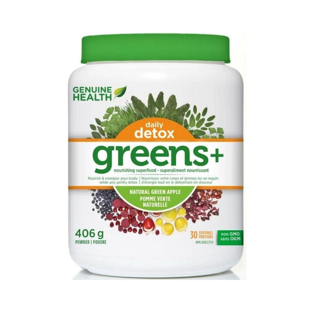 Genuine Health Greens+ Daily Detox (Natural Green Apple) - 406 g
