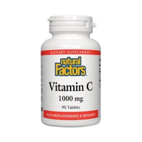 Natural Factors Vitamin C + Bioflavonoids & Rosehips 1000 mg - 90 Tablets
