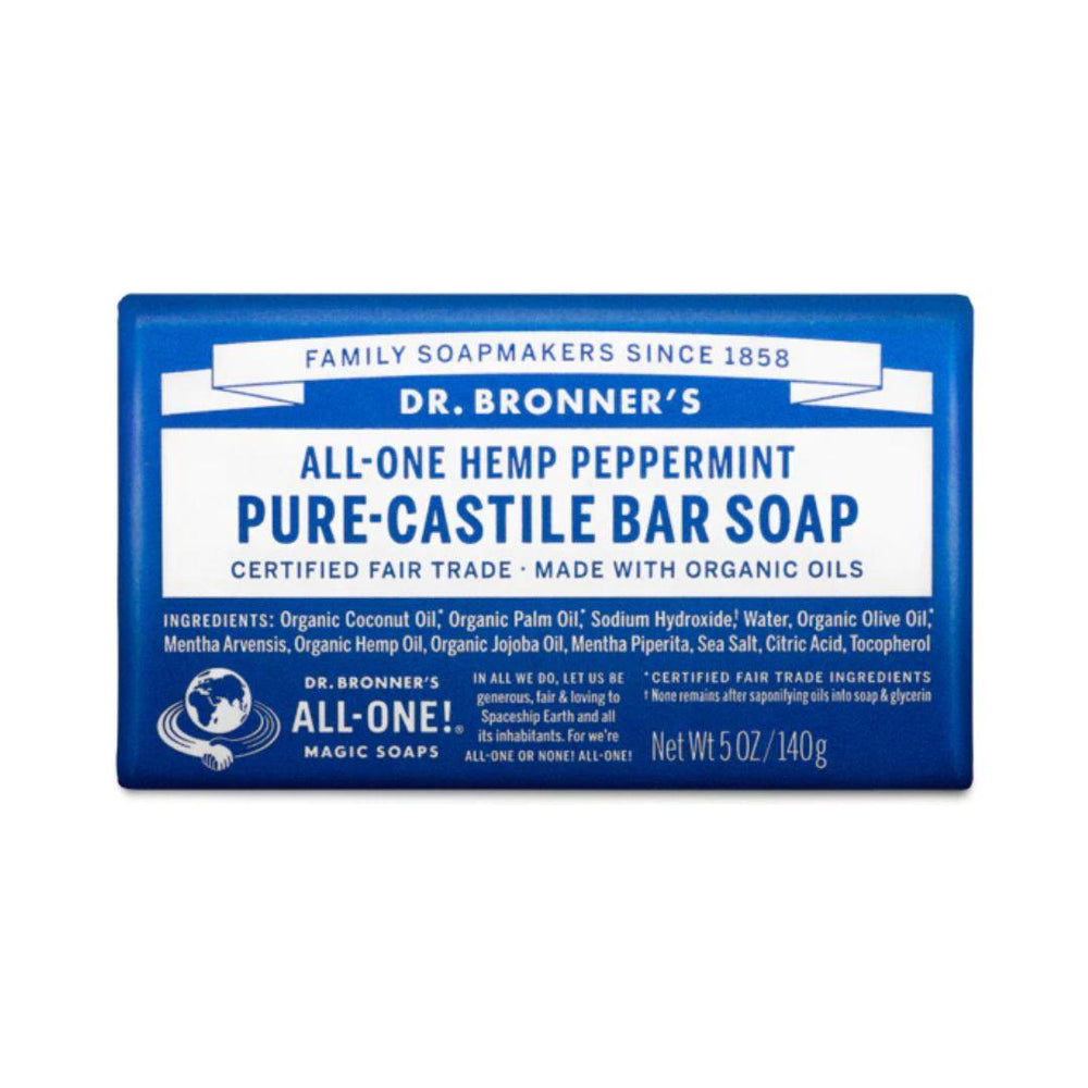 Dr. Bronner's Pure-Castile Soap Bar (Peppermint) - 140 g