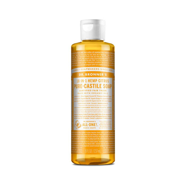 Dr. Bronner's Pure-Castile Liquid Soap (Citrus) - 237 mL