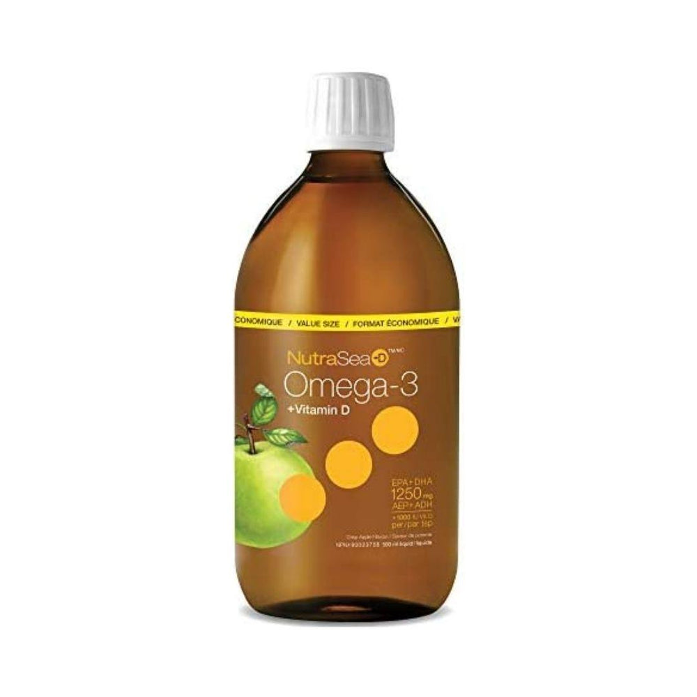NutraSea Omega-3 + Vitamin D (Crisp Apple Flavour) - 500 mL