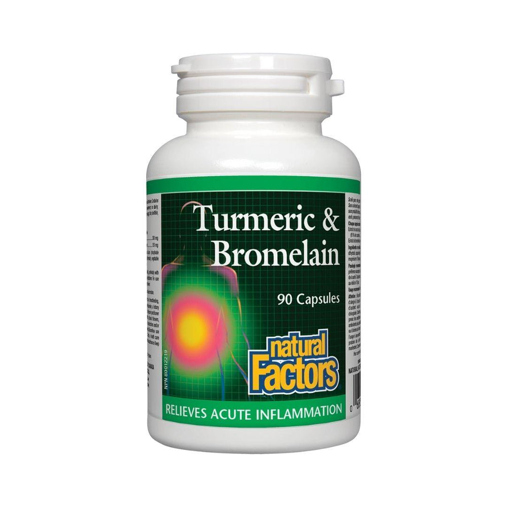 Natural Factors Turmeric & Bromelain - 90 Capsules