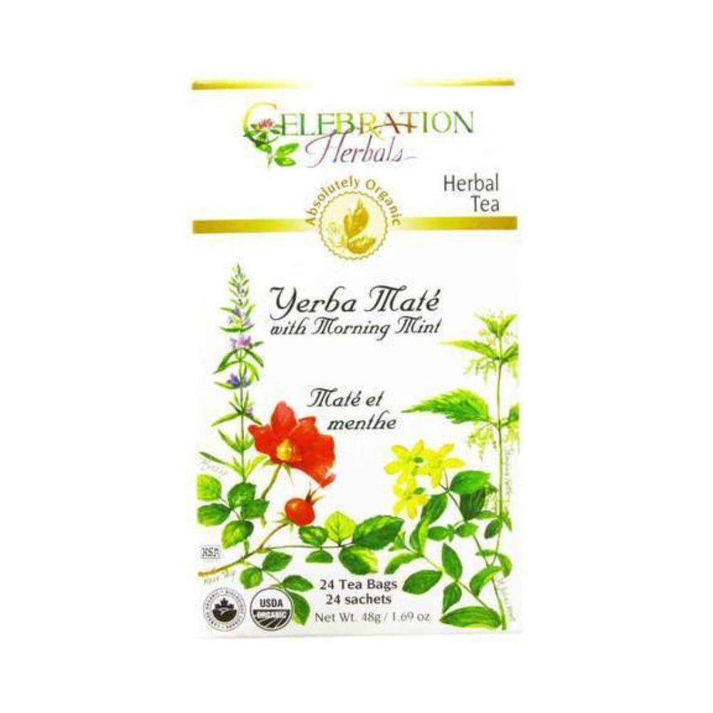 Celebration Herbals Yerba Maté Tea (with Morning Mint) - 24 Tea Bags