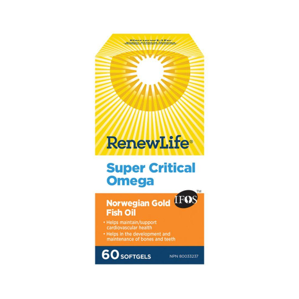 Renew Life Super Critical Omega Norwegian Gold, Fish Oil and Omega 3’s - 30 softgels