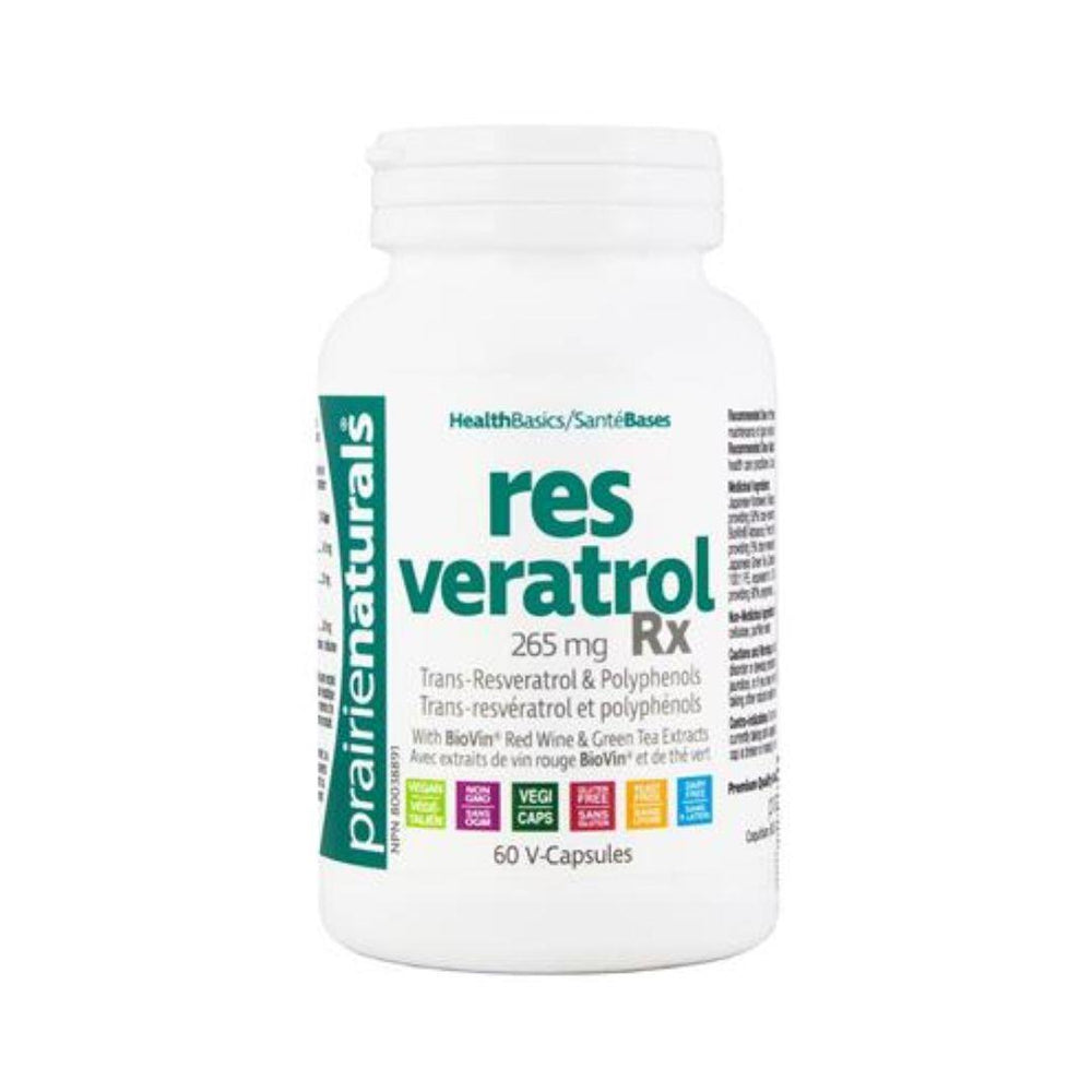 Prairie Naturals Resveratrol Rx (265 mg) - 60 V-Capsules