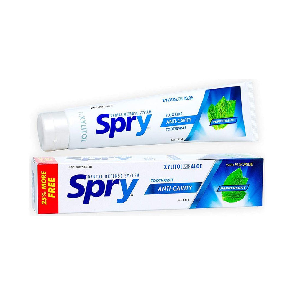 Spry Fluoride Anti-Cavity Toothpaste (Peppermint) - 141 g