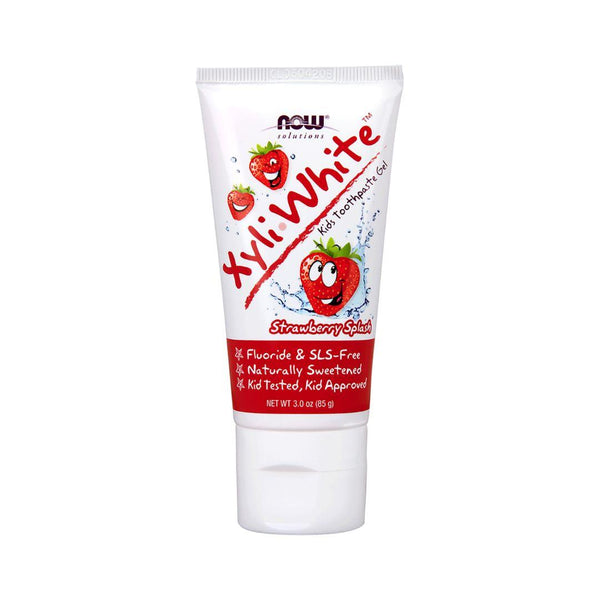 Now Solutions Xyli-White Kids Toothpaste (Strawberry Splash) - 85 g