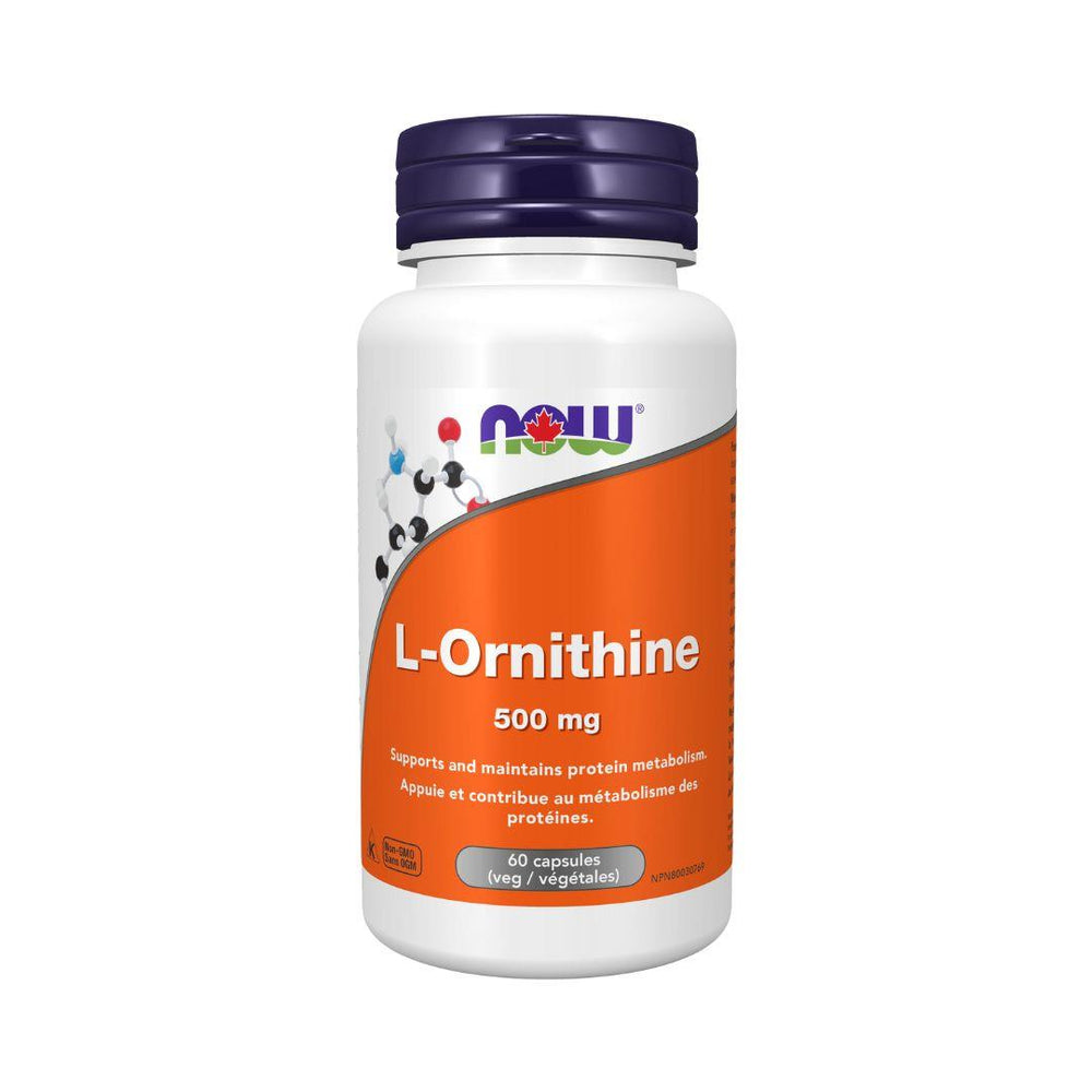 Now L-Ornithine (500 mg) - 60 Vegetarian Capsules