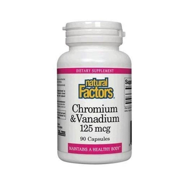 Natural Factors Chromium/Vanadium 125mcg 90 Capsules