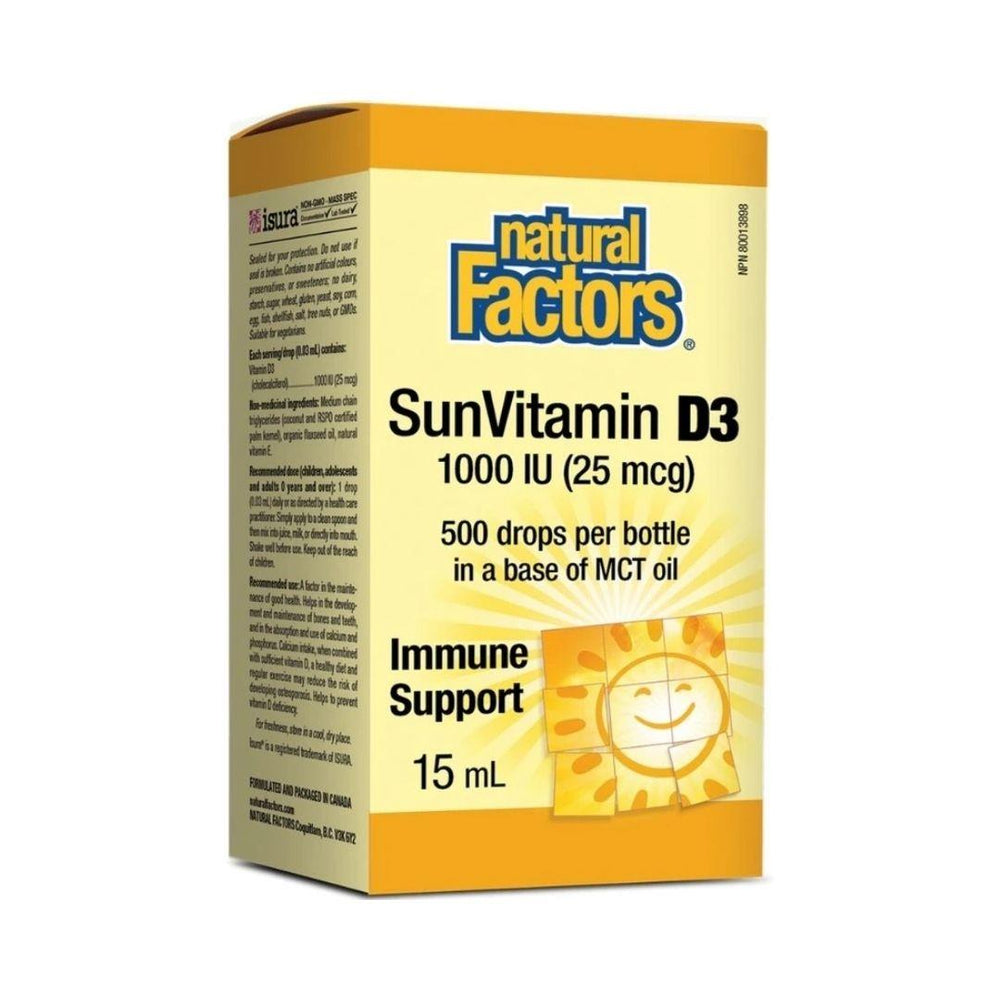 Natural Factors SunVitamin D3 1000 IU (25 mcg) - 15 mL