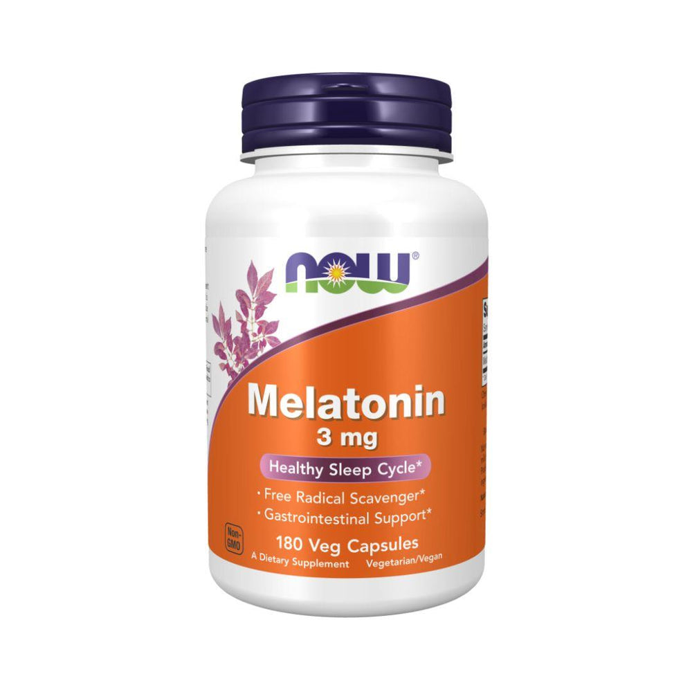 Now Melatonin (3 mg) - 180 Vegetarian Capsules