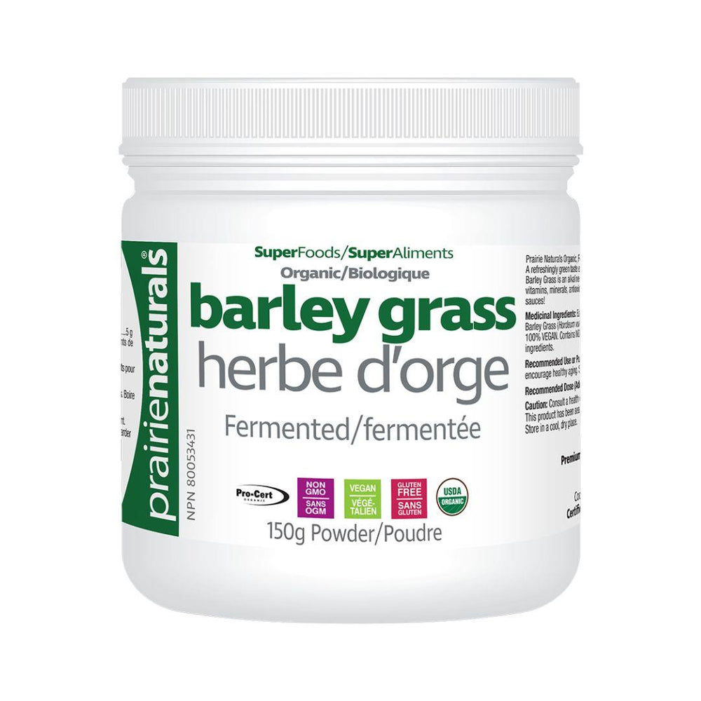 Prairie Naturals Fermented Barley Grass - 150 g Powder