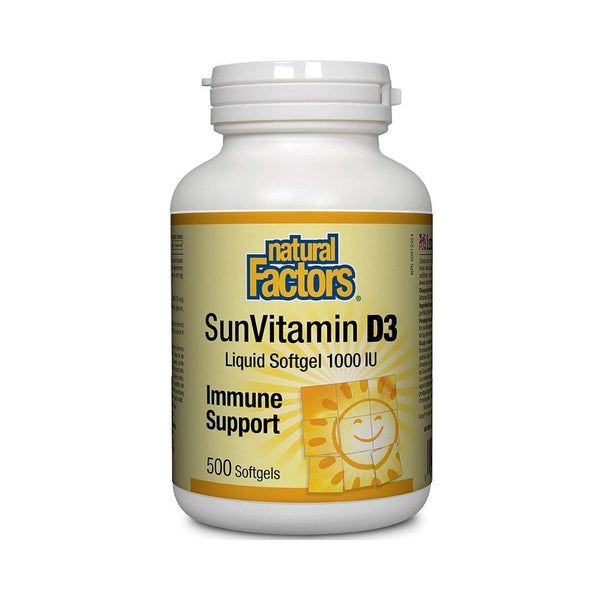 Natural Factors SunVitamin D3 1000 IU - 500 Liquid Softgels