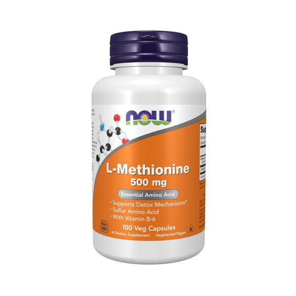 Now L-Methionine (500 mg) - 100 Vegetarian Capsules