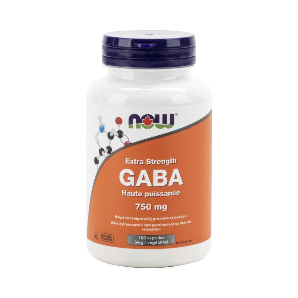 Now GABA (750 mg) - 100 Vegetable Capsules