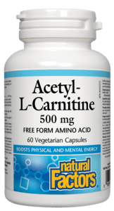 Natural Factors Acetyl-L-Carnitine 500mg 60 Capsules