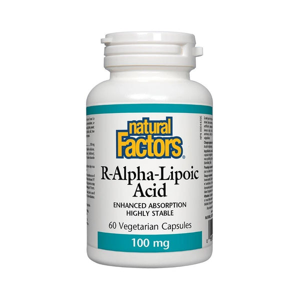 Natural Factors R-Alpha-Lipoic Acid 100 mg - 60 Vegetarian Capsules