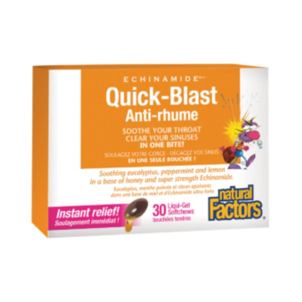 Natural Factors ECHINAMIDE Quick-Blast - 30 Liquid-Gel Softchews