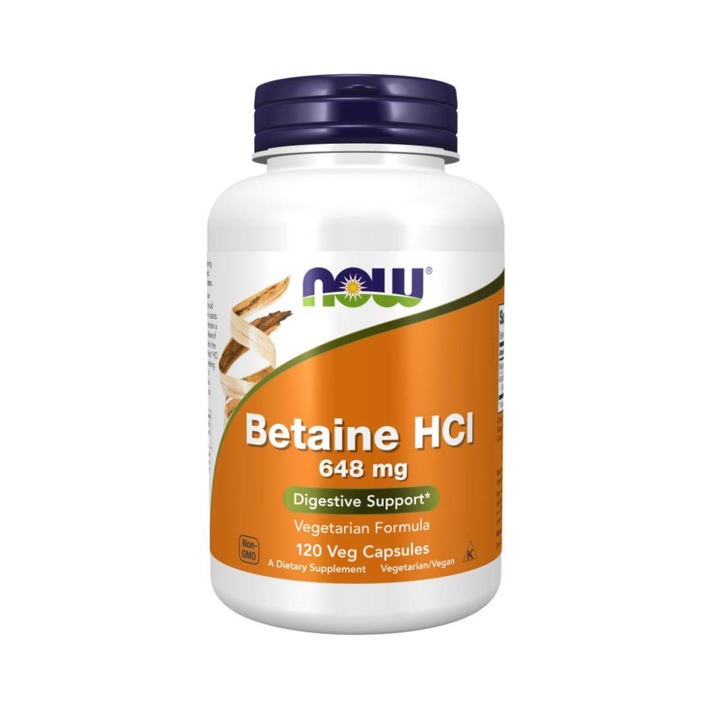 Now Betaine HCL (648 mg) - 120 Vegetarian Capsules