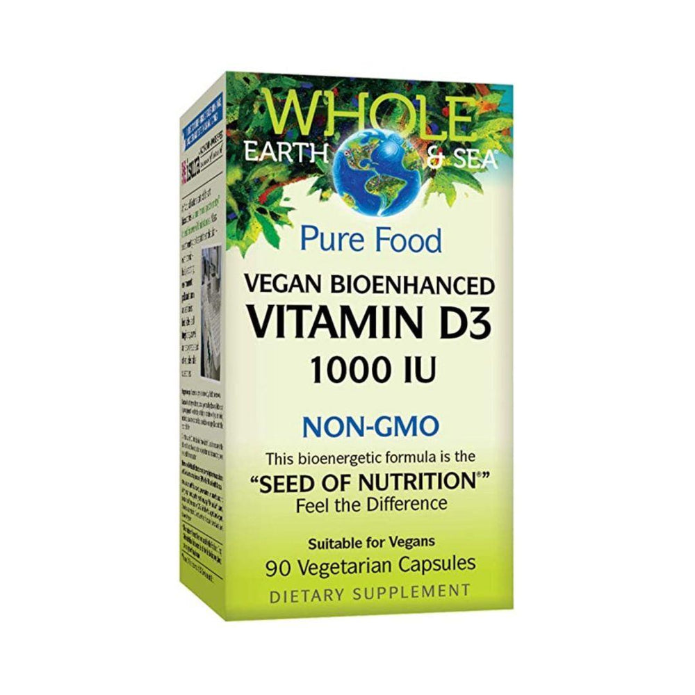 Natural Factors Whole Earth & Sea Vitamin D3 1000IU 90 Capsules