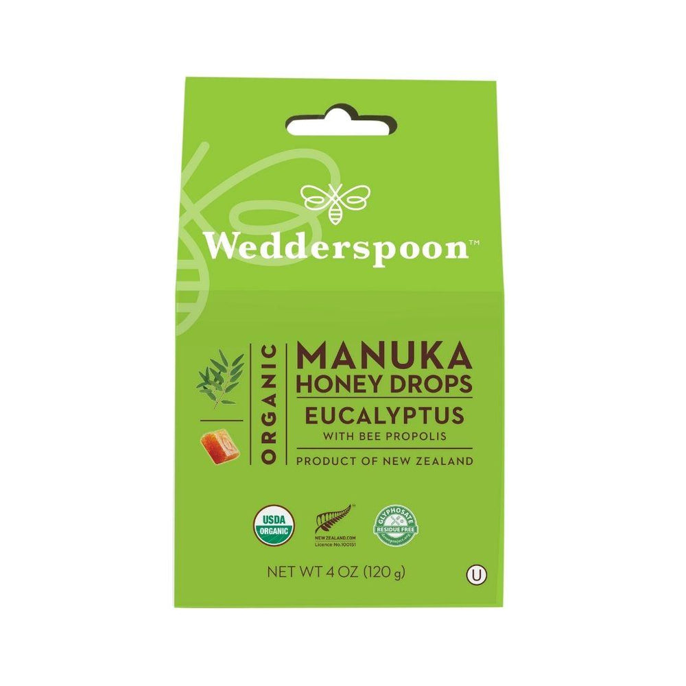 Wedderspoon manuka honey drops (eucalyptus) - 120g