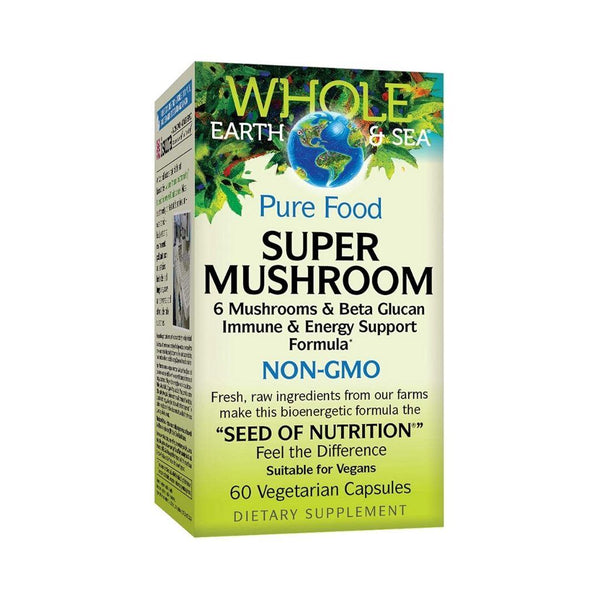 Natural Factors Whole Earth & Sea Super Mushroom - 60 Vegetarian Capsules